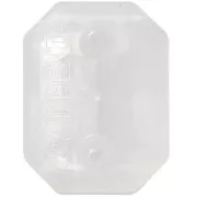 Engaste octogonal de plástico para cabujón 4627 18x13 mm - Ópalo blanco x1