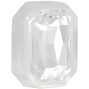 Engaste octogonal de plástico para cabujón 4627 18x13 mm - Ópalo blanco x1