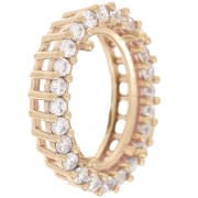 Engaste Garra 4120 14x10 mm con óxidos de circonio - Latón sin tratar - Cristal