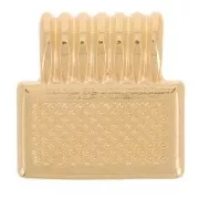 Mini colgante rectángulo de 10 mm con resina epoxi - Dorado con oro fino - Ciruela x1