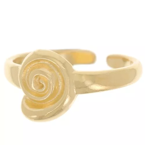 Anillo de concha fina - Talla 54 a 56 - Dorado con oro fino x1