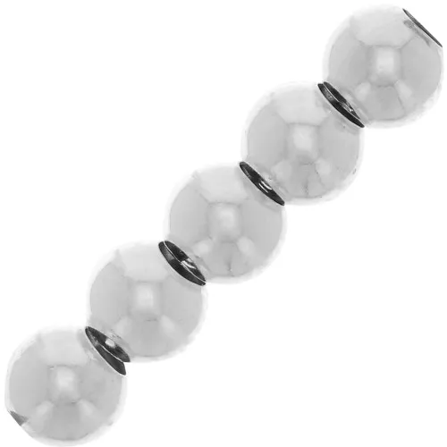 Cuentas redondas 4 mm - Plata 925 x100