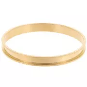 Cinta 8x65mm para tejer Delica 11/0 - 3 filas 5,2 mm Acero inoxidable 304 Dorado