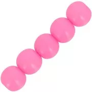 Perlas de resina opaca 6 mm - Rosa fluorescente x10