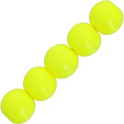 Perlas de resina opaca 6 mm - Amarillo fluorescente x10