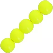 Perlas de resina opaca 6 mm - Amarillo fluorescente x10