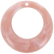 Colgante de acrílico redondo curvado hueco de 42 mm - Rosa viejo jaspeado x1|raw }}