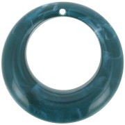 Colgante redondo curvo hueco de acrílico de 42 mm - mármol azul petróleo x1|raw }}
