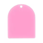 Colgante arco acetato mate 25x20 mm - Rosa x1