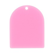 Colgante con forma de arco de 25 x 20 mm en acetato mate - Rosa x1