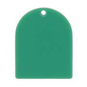 Colgante con forma de arco de 25 x 20 mm en acetato mate - Verde oscuro x1
