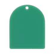 Colgante con forma de arco de 25 x 20 mm en acetato mate - Verde oscuro x1