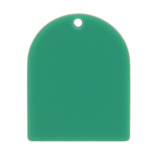 Colgante con forma de arco de 25 x 20 mm en acetato mate - Verde oscuro x1