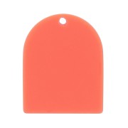 Colgante con forma de arco de 25 x 20 mm en acetato mate - Naranja oscuro x1