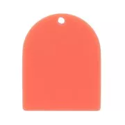Colgante con forma de arco de 25 x 20 mm en acetato mate - Naranja oscuro x1