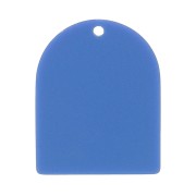 Colgante con forma de arco de 25 x 20 mm en acetato mate - Azul vaquero x1