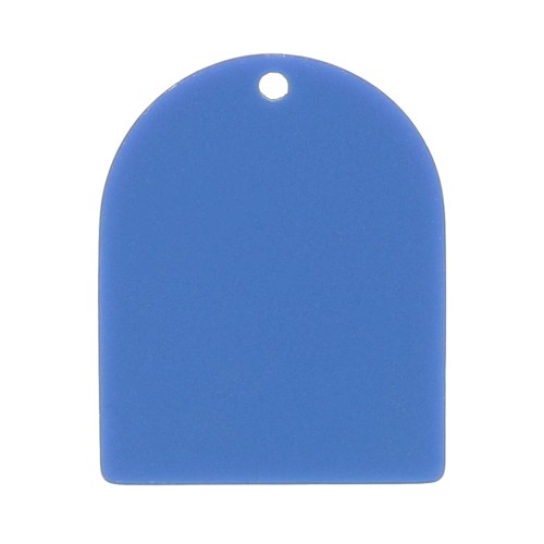 Colgante con forma de arco de 25 x 20 mm en acetato mate - Azul vaquero x1