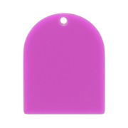 Colgante con forma de arco de 25 x 20 mm en acetato mate - Morado x1