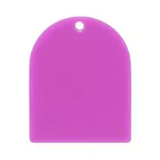 Colgante con forma de arco de 25 x 20 mm en acetato mate - Morado x1