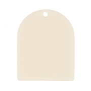 Colgante con forma de arco de 25 x 20 mm de acetato mate - Color crudo x1