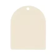 Colgante con forma de arco de 25 x 20 mm de acetato mate - Color crudo x1