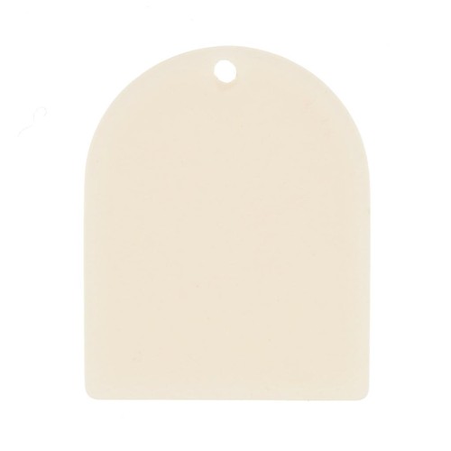 Colgante con forma de arco de 25 x 20 mm de acetato mate - Color crudo x1