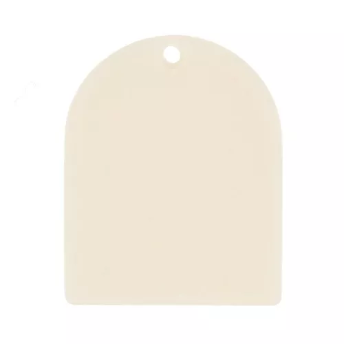 Colgante con forma de arco de 25 x 20 mm de acetato mate - Color crudo x1