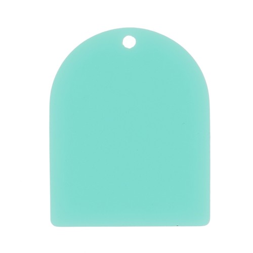 Colgante con forma de arco de 25 x 20 mm en acetato mate - Verde turquesa x1