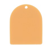 Colgante con forma de arco de 25 x 20 mm en acetato mate - Ocre x1