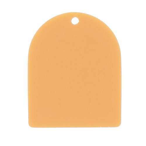 Colgante con forma de arco de 25 x 20 mm en acetato mate - Ocre x1