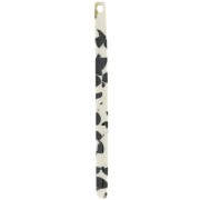 Barra colgante 40x2,5 mm - Negro jaspeado - Beige x1
