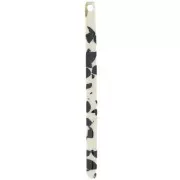 Barra colgante 40x2,5 mm - Negro jaspeado - Beige x1