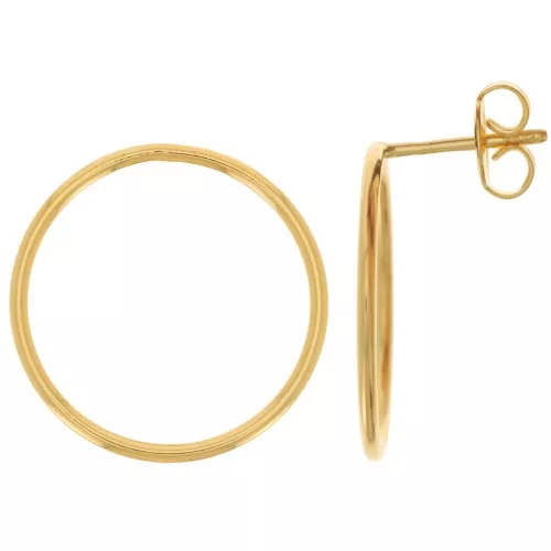 Pendientes de aro hueco 20 mm - Dorado x2