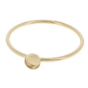Anillo fino engastado para cabujón 3 mm - Talla 49 - Gold filled x1|raw }}
