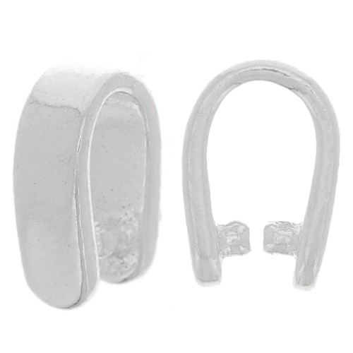 Cierre colgante 7x2,5 mm - Plata 925 x1