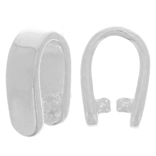 Cierre colgante 7x2,5 mm - Plata 925 x1