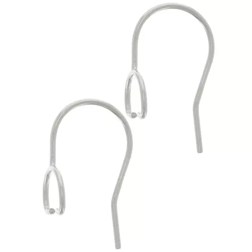 Pendientes de gancho y bucle 14x8 mm - Plata de ley 925 x2