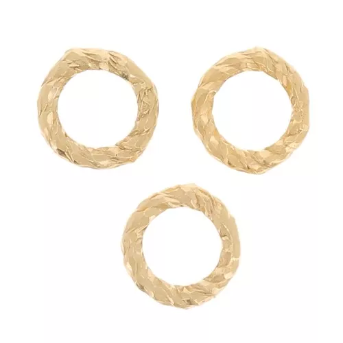 Anillos diamantados cerrados 4x0,8 mm - Gold Filled x10