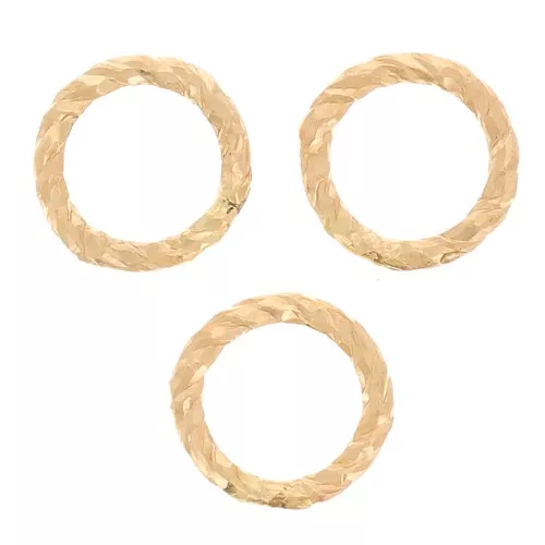 Anillos diamantados cerrados 5x0,8 mm - Gold filled x10