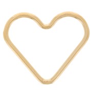Anillo corazón cerrado 16 mm - Gold filled x1