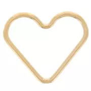 Anillo corazón cerrado 16 mm - Gold filled x1