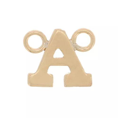 Separador de letras alfabético 6x7 mm - A - Gold Filled x1