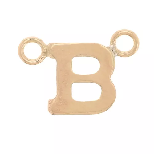 Separador de letras alfabéticas 6x9 mm - B - Gold filled x1