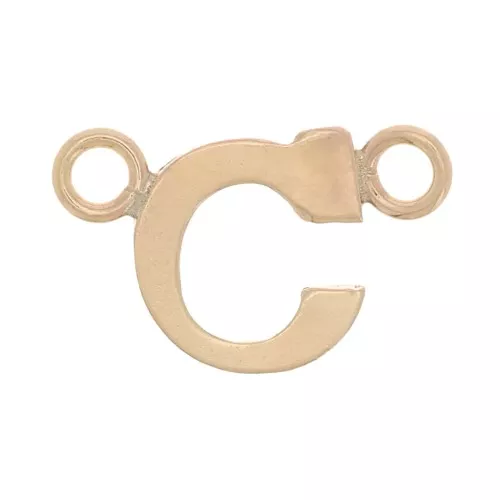Separador de letras alfabéticas 6x10 mm - C - Gold Filled x1