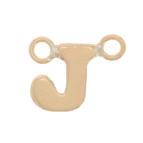 Separador de letras alfabéticas 6x8 mm - J - Gold filled x1