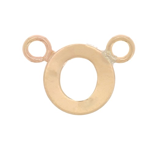 Separador de letras alfabéticas 6x9 mm - O - Gold filled x1