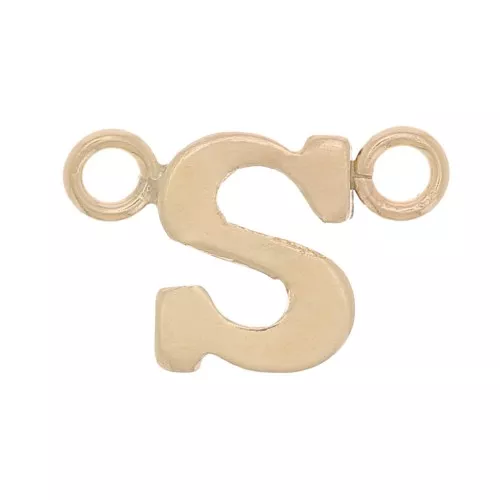 Separador de letras alfabéticas 6x9 mm - S - Gold filled x1