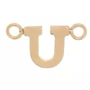 Letra alfabética divisoria 6x10 mm - U - Gold filled x1