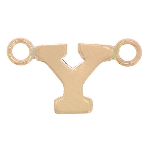 Separador de letras alfabéticas 6x10,5 mm - Y - Gold filled x1