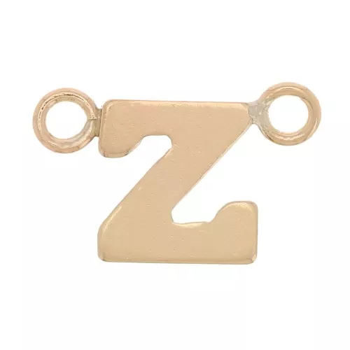 Separador de letras del alfabeto 6x10 mm - Z - Gold filled x1